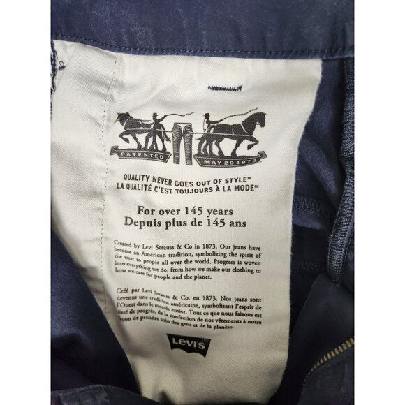 Levi Strauss Mens Pants 29x32 Blue Chino Skinny Flap Pockets Flat Front - Picture 11 of 16